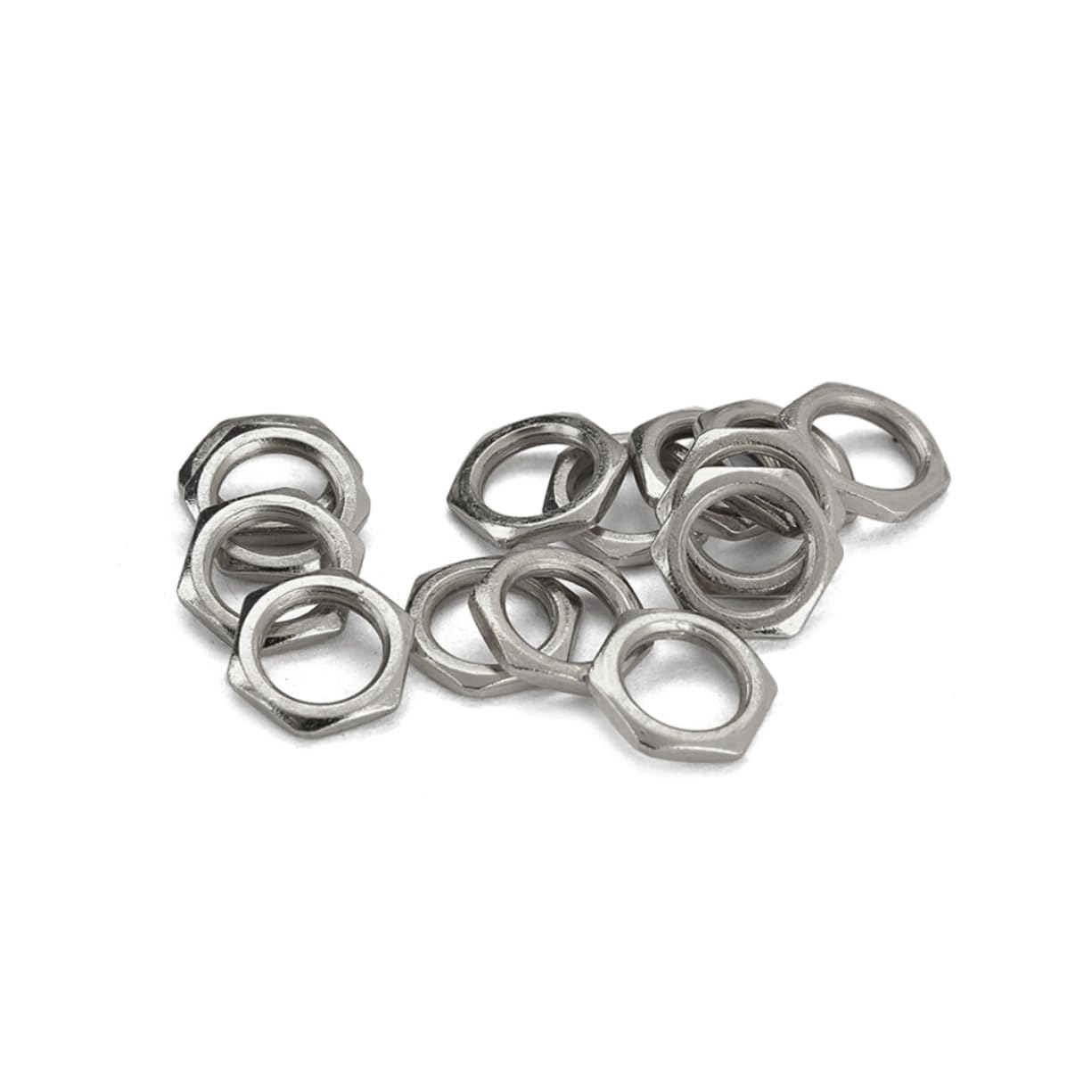 Toddmomy 8mm Fine Tooth Nut 50 Pcs Zinc Alloy Nut for Guitar Bass Jack Socket Replacement for Guitar Input Jack