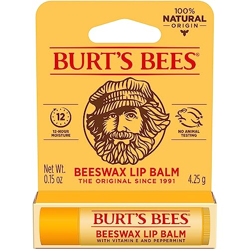 Burt's Bees 100% Natural Moisturizing Lip Balm, Original Beeswax with Vitamin E & Peppermint Oil, 0.15 Oz - image 9