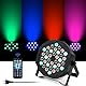 LED Par Strahler 36 LED 72W Discolicht Partylicht RGB DMX512 mit Fernbedienung, Bühnenlicht 7 Lichtmodi DJ licht für Party Bar Stage Feste Show
