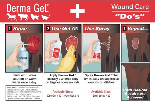 Veterinus Derma Gel® - Natural Spray 50Ml - 1.7 Fl.oz. (Twin-Pack Of 2 X 50Ml) - Cat Safe Non Toxic Contains: Freeze Dried Lavender Extr. (No Essential Oil) #TOP7