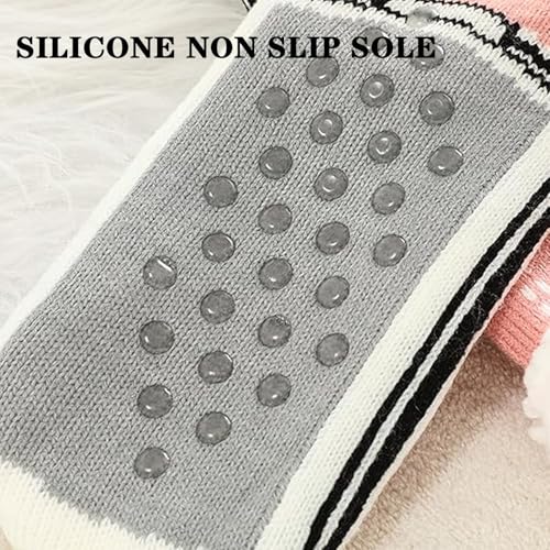 Ultra-thick Cashmere Slipper Home Socks Winter Warm Non Slip Cozy Fuzzy Slipper Socks Soft Fluffy Cashmere Christmas Socks for Women and Men4