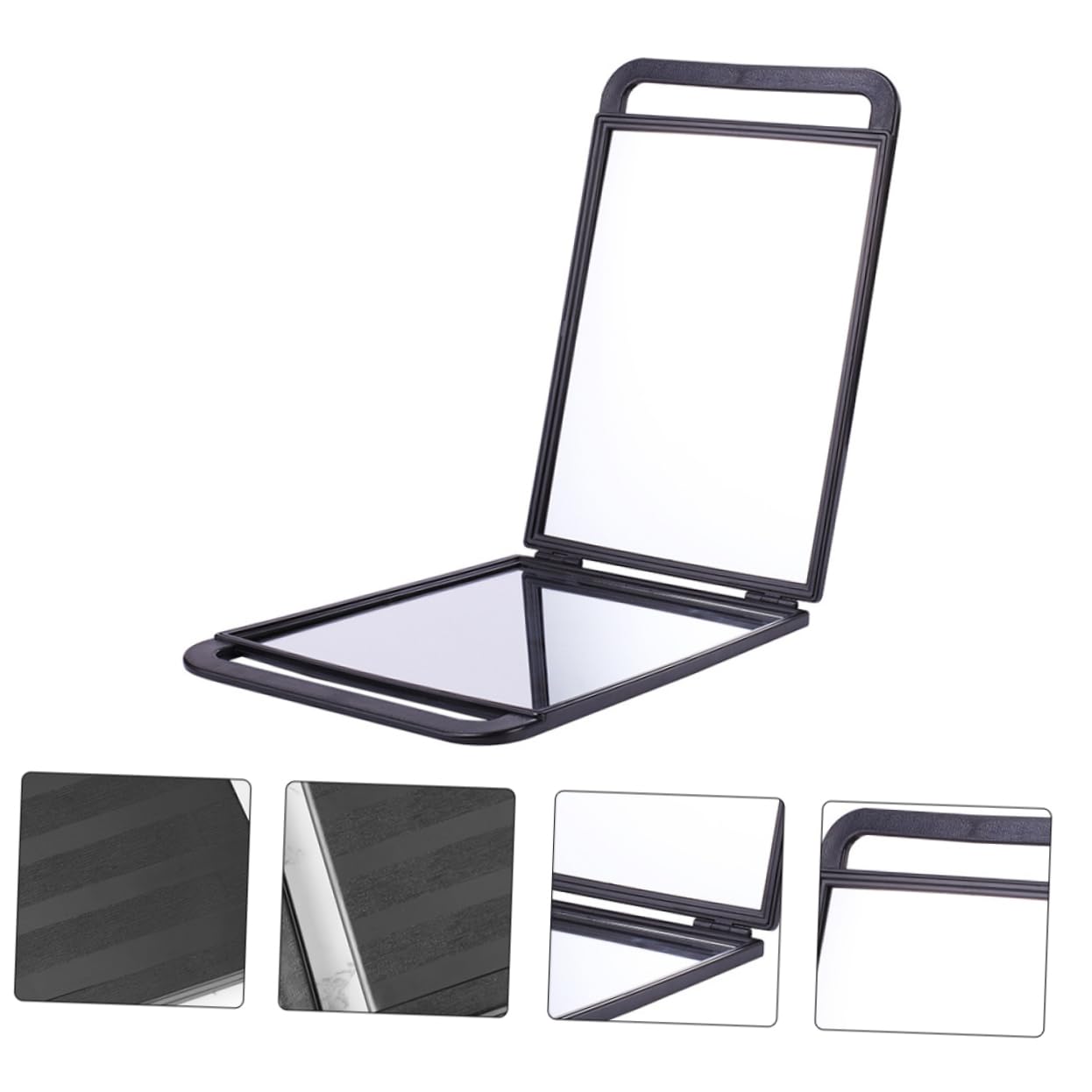 Friseur Doppelgriff Spiegel 36X24cm Hochauflösender Kosmetikspiegel Tragbarer Beauty Spiegel für Damen Reise Schminktisch