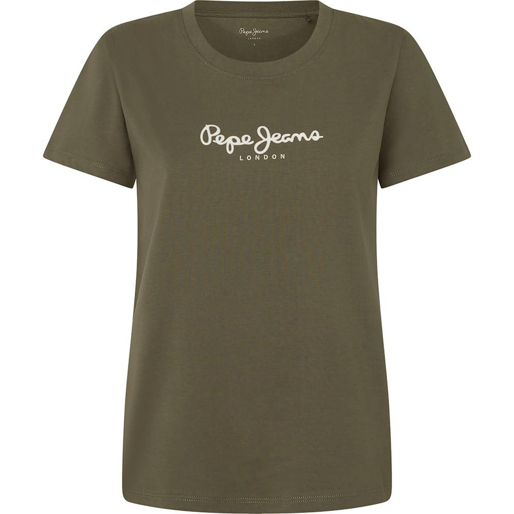 Pepe Jeans Women's Fiore, T-Shirt, Green, S