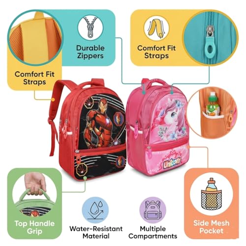 Image of Stylbase Waterproof School Bag with lunch bag combo for Boys and Girls Kids Bag with tiffin cover - Backpack Bag for Travelling for 5-7 Years 15 Inches