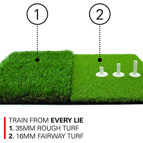 image for Rukket Sports Rukket Tri-Turf Golf Hitting Mat Attack | Portable Drivi