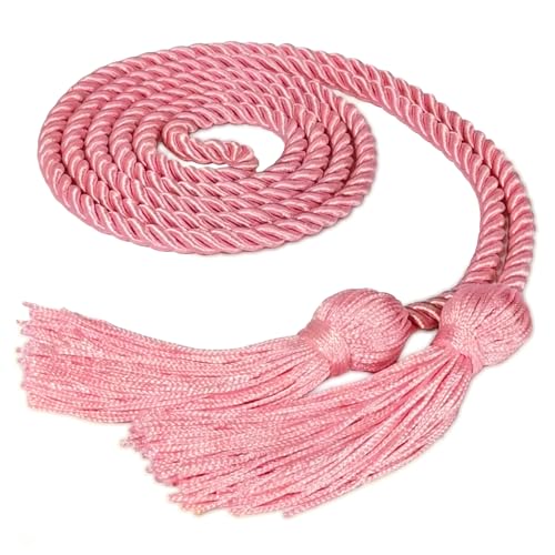 Pink Graduation Honor Cord 67 Inch 3-Strand Thick Polyester Graduation Cords for Class of 2025 & 2026 Elegant Honor Rope for High School & College Graduation