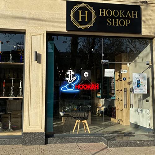 Image of Hookah Neon Sign for Bar Smoke Shop or Man Cave Decor,Bright Led Advertising Display for Smoking Lounge or Vape Shop,Easy Hanging,5V USB.16 * 9inches.