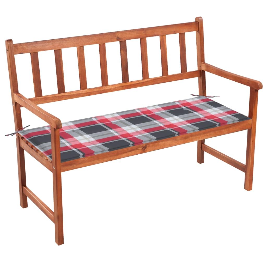 Banc de jardin haut de gamme en bois d'acacia massif et meuble de terrasse 120cm