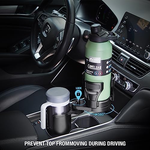 This Hill Cup Holder Expander For Car, Upgrade 2 In 1 Car Cup Holder Extender With 360° Rotating & Locking Function,All Purpose Car Cup With Adjustable Base, Suitable For Large Water Cups And Drinks #TOP2