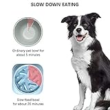Dog Slow Feeder, rutschfestes Puzzle-Haustier Langsamere Futterfütterungsgerichte, langlebig, um Erstickungsgefahr zu vermeiden, Grün