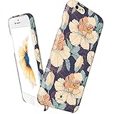 iPhone 6 case floral, Akna Vintage Obsession Series High Impact Slim Hard Case with Soft Fabric Interior for iPhone 6 [Retail Packing]*[Vintage Hibiscus Floral](U.S)