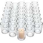 Letine 36Pcs Votive Candle Holders-Clear Glass Tea Light Candle Holders-Glass Votive Candle Holder Bulk for Wedding Centerpieces/Home Table Decor/Propose/Christmas and Thanksgiving