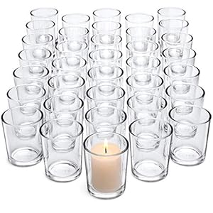 Letine 36Pcs Votive Candle Holders-Clear Glass Tea Light Candle Holders-Glass Votive Candle Holder Bulk for Wedding Centerpieces/Home Table Decor/Propose/Christmas and Thanksgiving