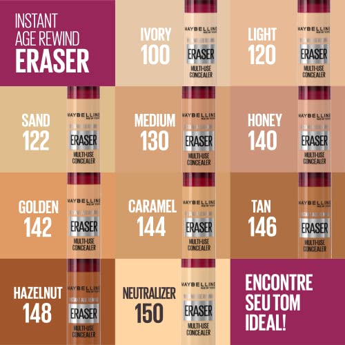 Maybelline NY Corretivo Líquido Eraser Instant Age Rewind 100 Ivory, 5.9ml