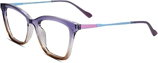 LensKandy | Near Vision Power Reading Eyeglass | Cat eye Shape | Antiglare Blue Cut Full Frame Glasses For Mobile Computer... Price In India