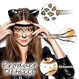 Zoom IMG-2 jwtrsvty 2pcs tatuaggio viso leopardo