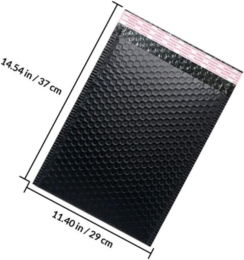 Yardwe 5pcs Black Pe Tear-resistant Packing Pouches High Durability Waterproof Bubble Mailers for Shipping and Mailing Envelopes