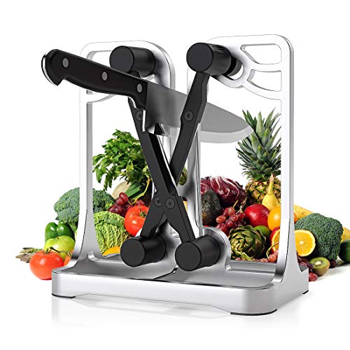 Messerschärfer Profit, APOGO Messerschleifer Messer Schärfer für Küchenmesser, Kochmesser, Messerset, Gewerbe und Haushalt Messer Schärfer für Wellenschliff und Glatter Klinge, Kitchen Messerschaerfer