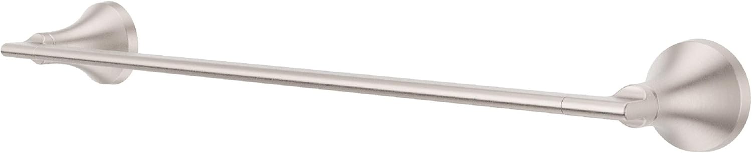 Pfister Vedra Bath Towel Bar for Bathroom, 18-Inch, Wall-Mounted, Screw-in, Spot Defense Brushed Nickel Finish, BTBVED1GS