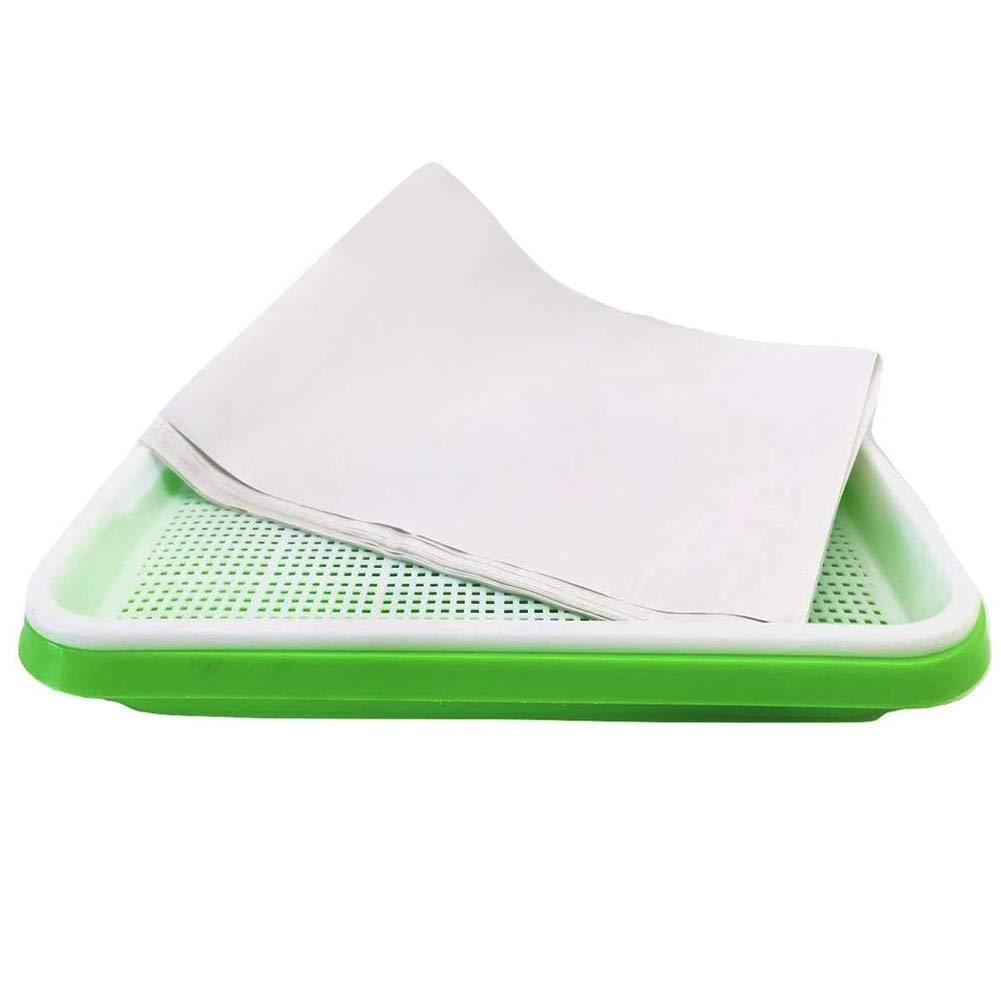 Fuuner 6 Pack Seed Sprouter Tray, Seedling Tray Germ Trays Greenhouse Effect Propagator Seed