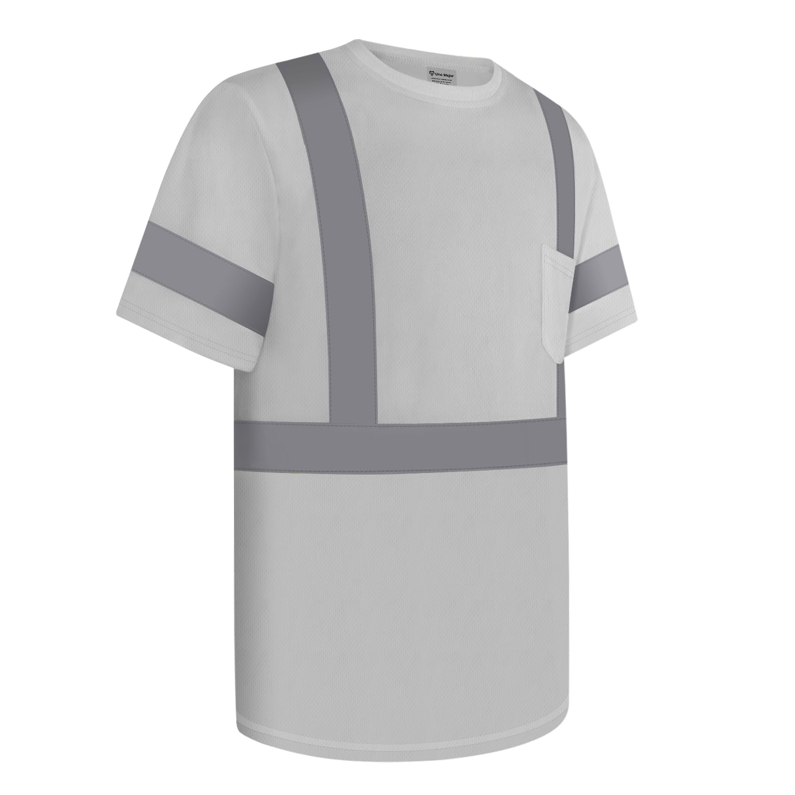 Uno Mejor Work Shirts for Men ConstrUCRtion Class 3 High Visibility Shirts, Hi Vis Reflective Safety T-Shirts for Men Women, Short Sleeve Work Shirts,