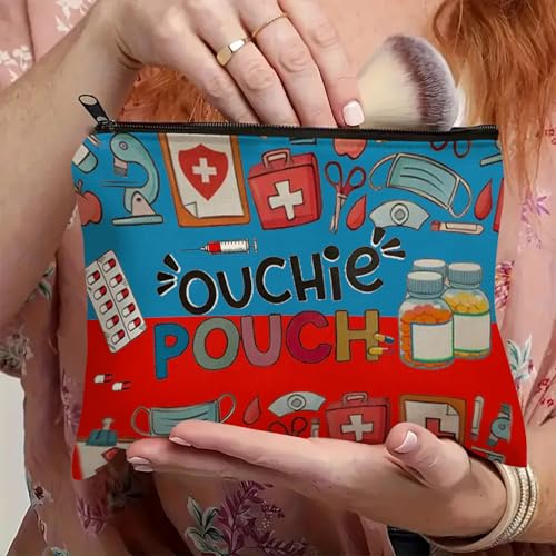 Medicine Storage Pouch with Diabetes, Medicines Bag, and Medical Supply Designs, White Canvas Zipper Cases, Multi-Use Functionality (Gift for Birthdays, Graduation, Christmas) (Style D)2