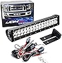 iJDMTOY Lower Grille Mount LED Light Bar Compatible with 2015-20 Ford F150 XLT Lariat Limited, Includes (1) 96W High Power LED Lightbar, Lower Bumper Opening Mount Brackets & On/Off Switch Wiring