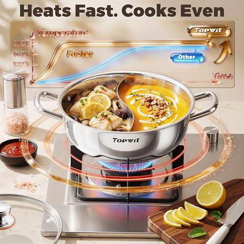 TOPWIT 5.5QT Double-Flavor Pot