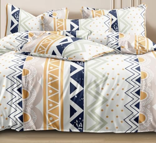 Image of THE HOME STYLE Super Soft Glace Cotton King Size Printed Pillow Covers ll Pillow Cases ll Set of 2 Piece- 18 inchx 28 inch Inches (Abstract Mist)