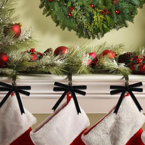 Image of Tsorode 25 Yards Velvet Ribbon for Christmas Tree Gift Wrapping,3 /8 Inch (Black, 3 /8 inch)