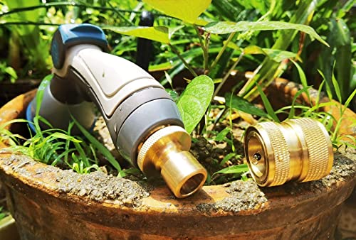 Plg Brass 8-Piece Quick Connect Garden Hose Fittings, 4 Set #TOP3