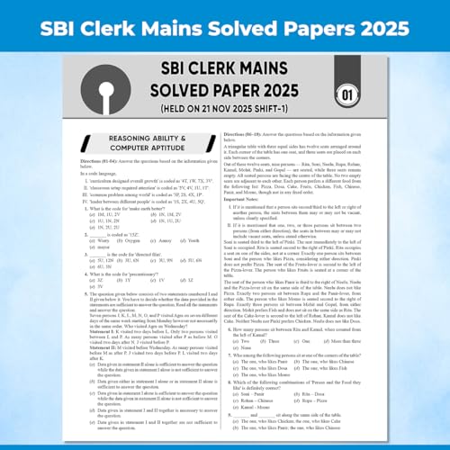 Image of PW 24 SBI Clerk Prelims & Mains Previous Year Solved Papers (Till Nov 2025) with 15 Online CBT Tests For 2026 Exam | 3500 PYQ Questions | Fully Solved