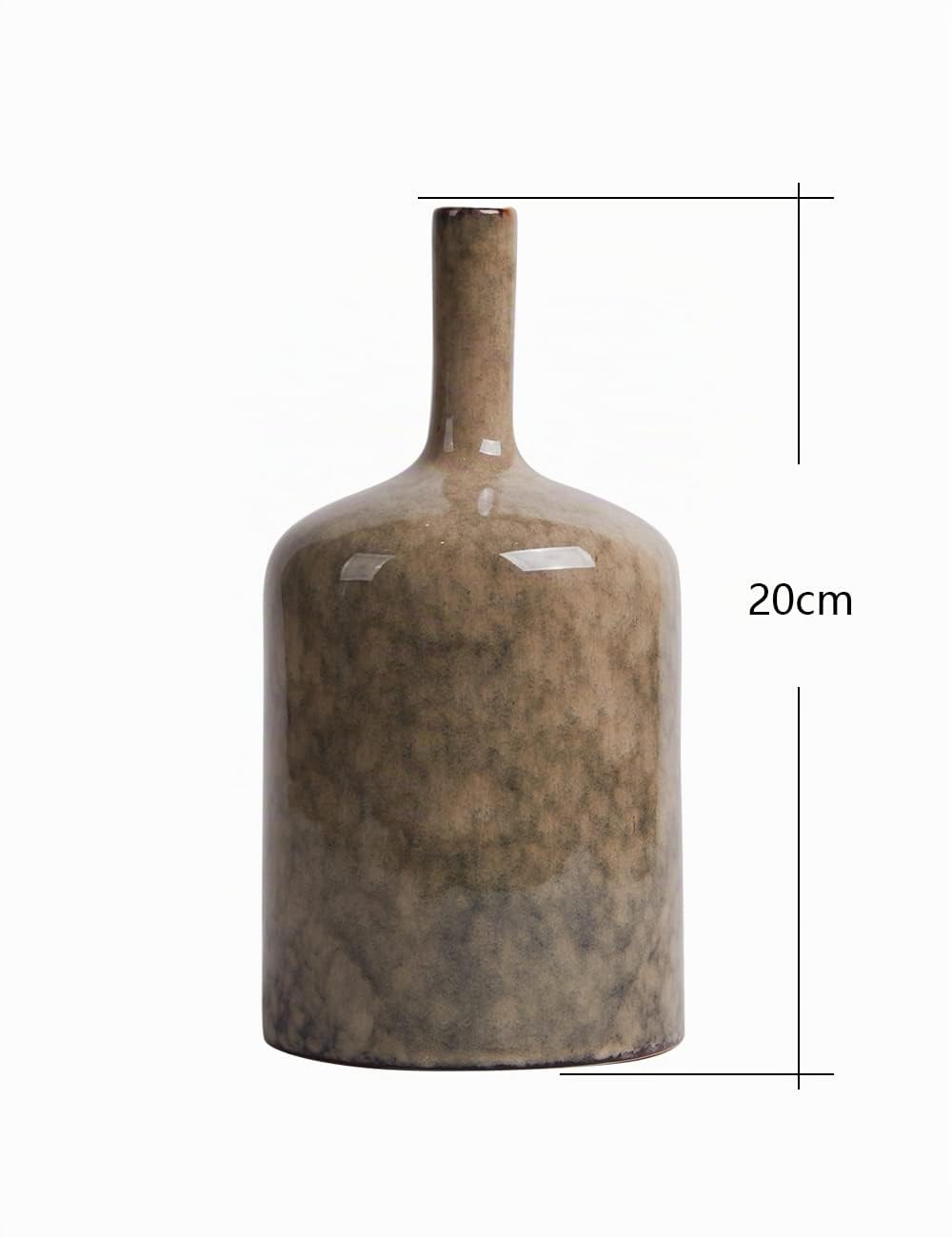 HAUCOZE Jarrón Floral Cerámico Escultura Modern Decoración Adorno 20cm | Jarrón para Flores Frescas y Secas,Hogar Artesanal Interior Arte Festividad Regalo para Jardín Terraza Salón