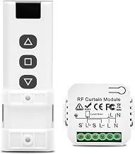 Wireless Roller Shutter Control Retrofit Set, Wireless Switch for Roller Shutters, Blinds and Awnings, with RF Remote Control & Receiver Module, Wireless Range up to 100 m