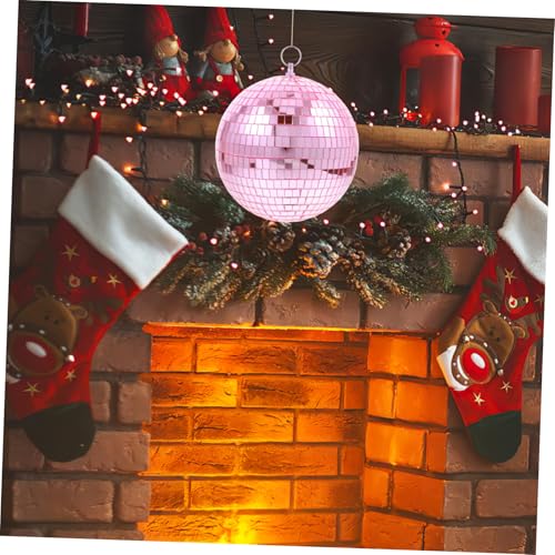 Cabilock Bola Espejada Colgante para Decoración, Forma Redonda Disco 15 cm, Ornamento Colgante miniatura 4