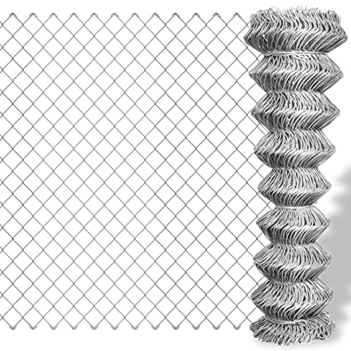 CIADAZ Valla de Tela metálica, Alambradas para Fincas, Malla Metalica, Alambre De Espino, Valla Metalica, Malla Ganadera, Malla Cinegética, Acero galvanizado Plateado 25x1,5 m