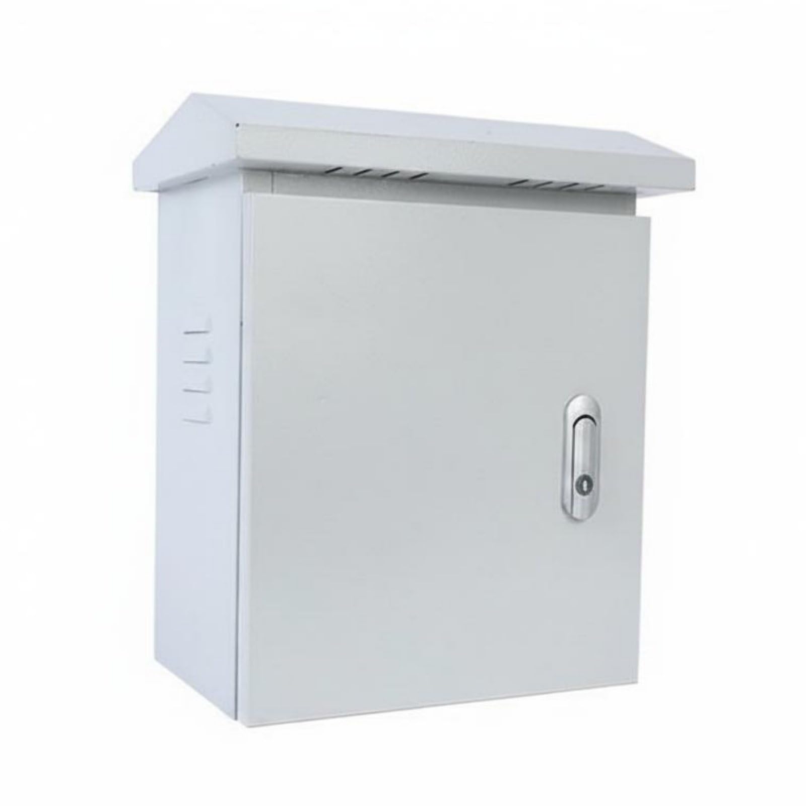 harayaa Custodia Impermeabile Scatola Elettrica Esterna di Distribuzione Cassetta di Derivazione con Chiusura Sigillata E Cappello Parapioggia in Acciaio, 300x250x160mm