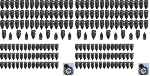 Image of 100 Pcs Tire Repair Rubber Nail, Self-Service Vacuum Tire Repair Nails with Screwdriver for Car Motorcycle ATV Tire Puncture Repair (50 S+50 L) (Pack of 2)