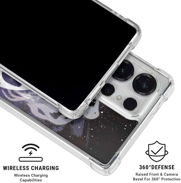 Skinit Clear Phone Case Compatible with Galaxy S25 Ultra - Officially Licensed Disney The Nightmare Before Christmas Jack Skellington Face Art Design