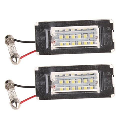 SUNPIE voiture auto 2PCS LED ampoules de plaque d'immatriculation pour BMW Mini LED