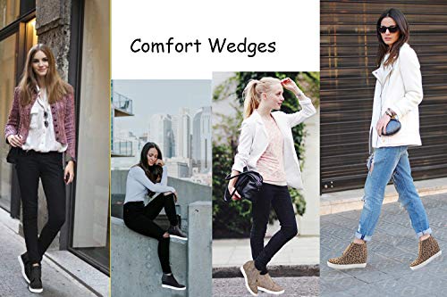 Athlefit Women's Wedge Sneakers Hidden Heel Platform Wedge Booties Hidden Wedgie Sneakers3