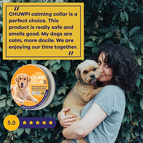 Yixier Dog Calming Collar – 25 Inches Adjustable Calming Collar For Dogs - 100% Natural And Safe Calming Collar - Waterproof Dog Calming Pheromone - Anti-Anxiety Relief #TOP4