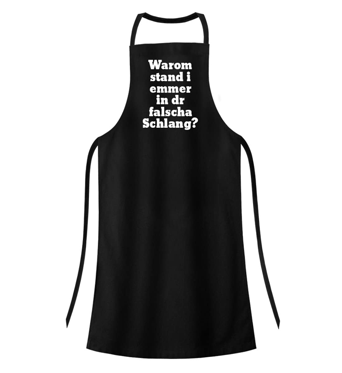 Tablier de barbecue de qualité supérieure noir en coton épais ajustable