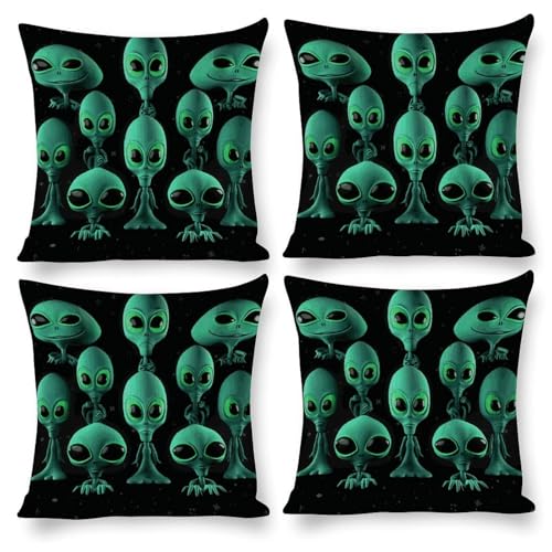 Housse de coussin extraterrestres à fermeture éclair pour changer de déco - 2