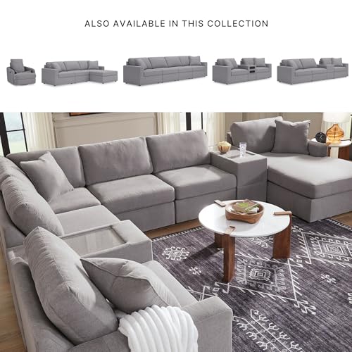Image of Signature Design by Ashley 3-Piece Modular Sectional with Chaise, Gray