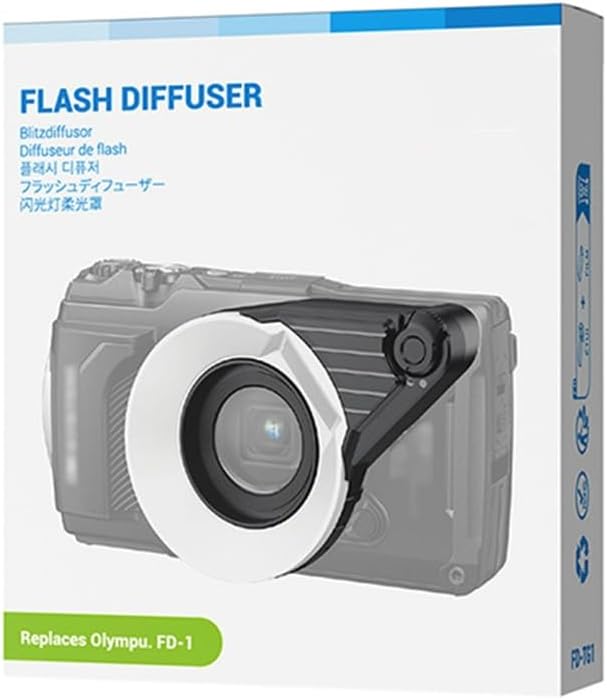 Camera Accessories Daily Photo Use Camera Diffuser for TG7, Front Mount Soft Light Cover with ABS Body and White Face for Close-Up Scenes