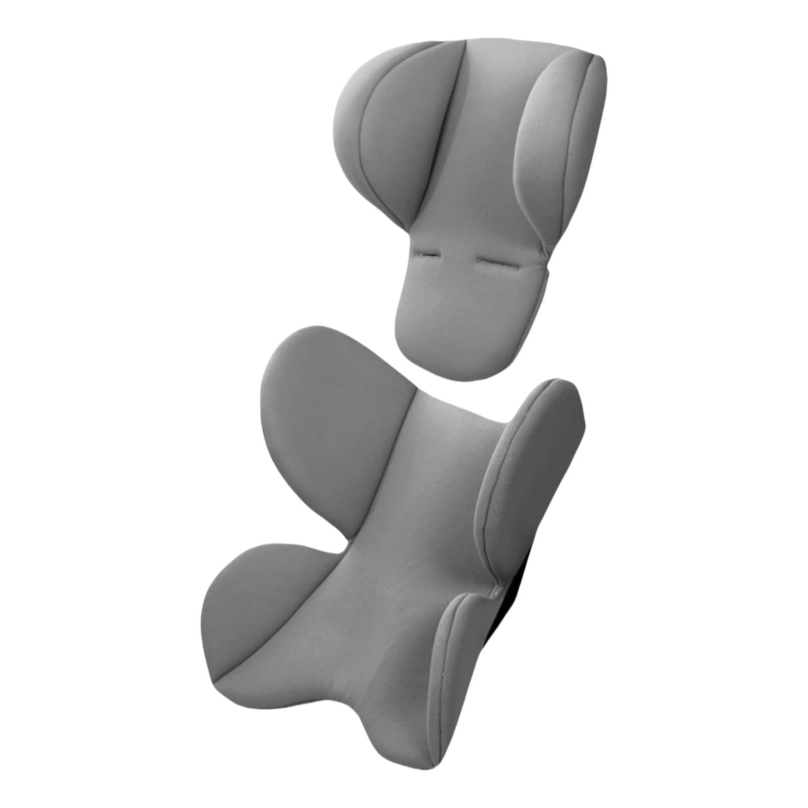Baby Car Seat Cushion,Newborns Car Safety Seat Insert Pad,Body Support Waist and Head Protection Fixed Cushion,Adjustable Soft Cushion Pads for Carseats,Strollers,Prams (Gray)