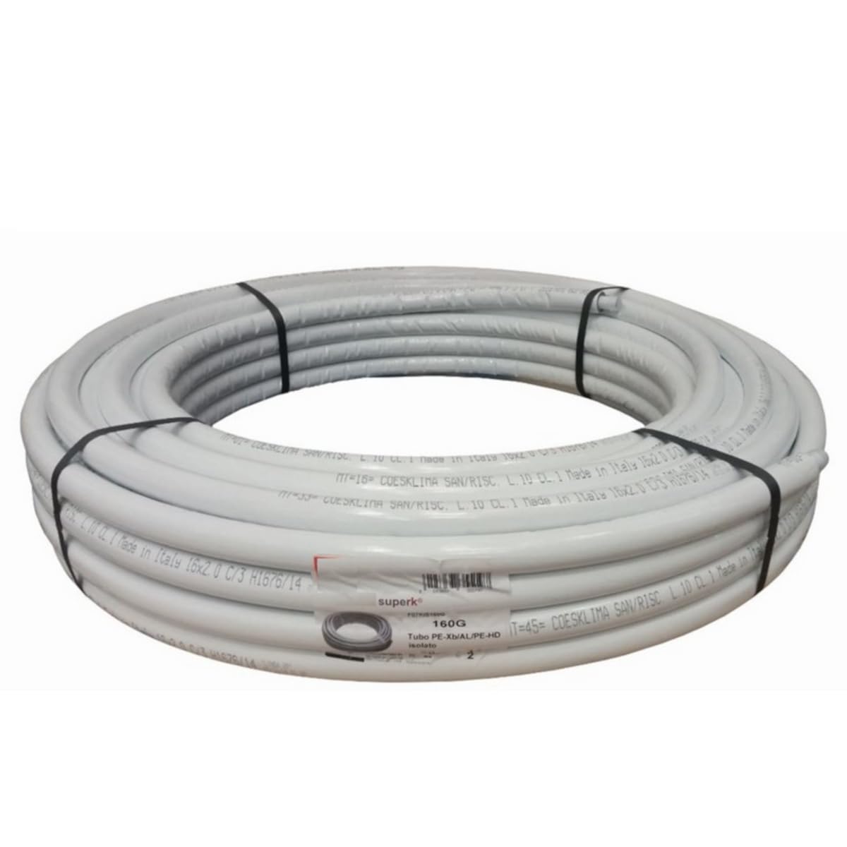 3S SuperSamaStore Tubo Multistrato Preisolato per Raccordi a Pressare e a Stringere, 20x2 mm, Isolante 6 mm - Rotolo 50 m