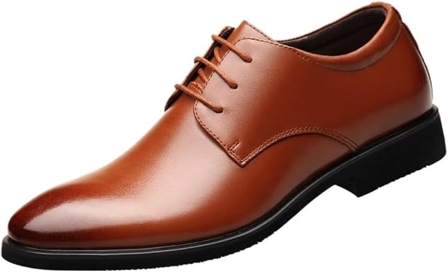 Mens Elevator Dress Shoes British Style Leather Business Formal Breathable Casual Autumn Lace Up Office