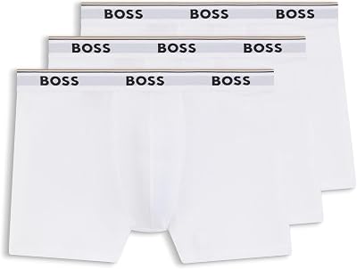 BOSS Herren Mix&Match T-Shirt R Regular-Fit T-Shirt aus Stretch-Baumwolle mit Kontrast-Logo